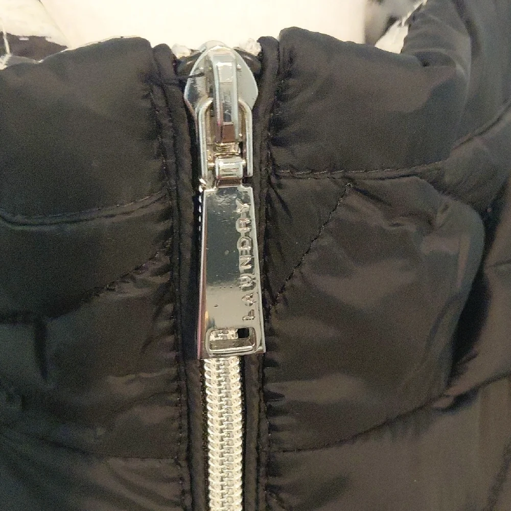 Laundry By Shelli Segal Black Quilted Puffer Coat - Picture 3 of 6